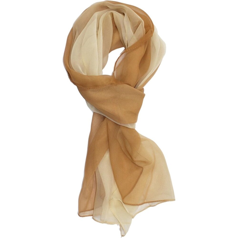Silk Ombre Lightweight Accent Scarf Beiges